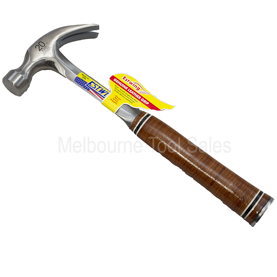 Buy Estwing E20C 20 Oz Hammer Leather Grip Curved Claw Smooth Face Online  Melbourne Tool Sales